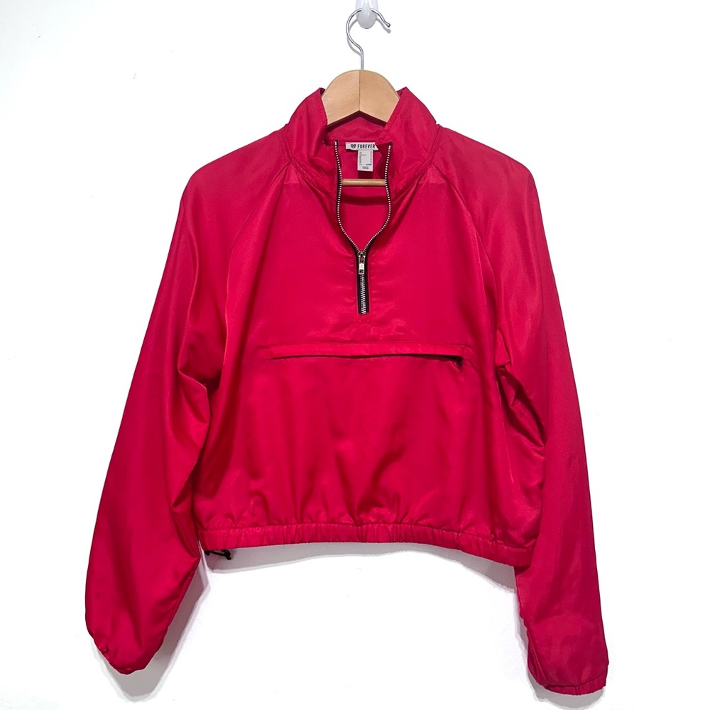 Forever 21 Red Half-Zip Jacket